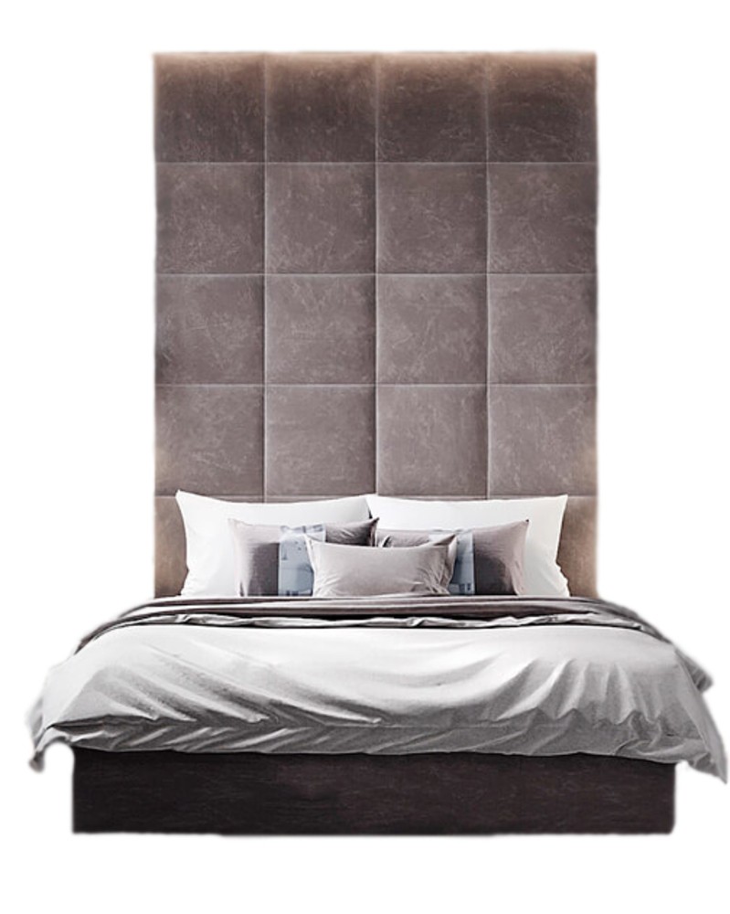 Мягкая стеновая панель с кроватью