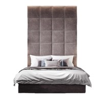 Мягкая стеновая панель с кроватью